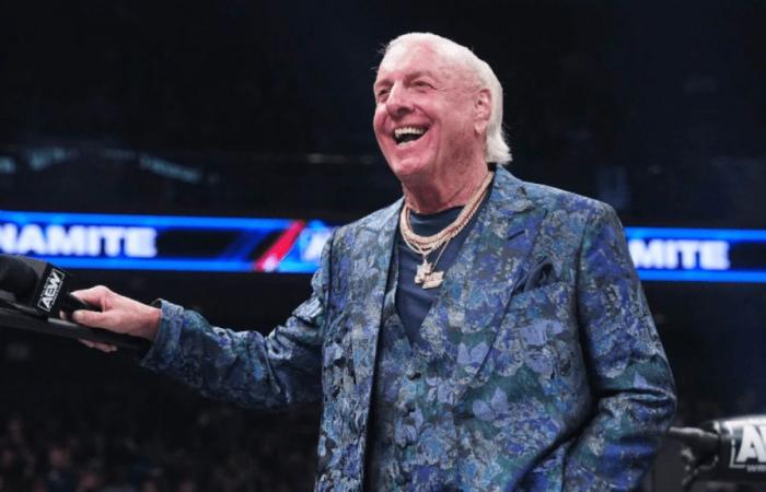 Ric Flair en la parrilla de salida para un último partido