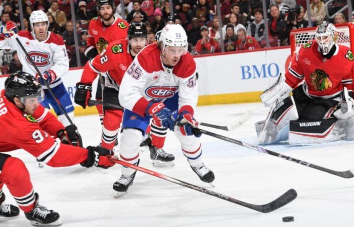 Michael Pezzetta jugó su primer partido con los Canadiens desde el 27 de octubre.