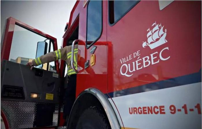 Incendio en un edificio en Beauport