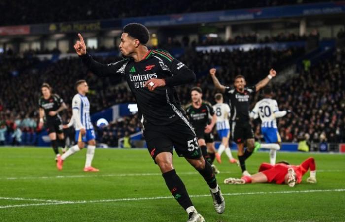 El Arsenal, subcampeón detrás del Liverpool, se aferra al Brighton (1-1)