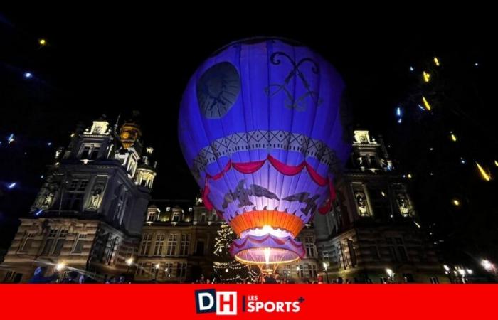 Pero, ¿qué hacía este globo aerostático frente al ayuntamiento de Saint-Gilles? Anuncia la apertura del Centro Julio Verne en Forest (vídeo)