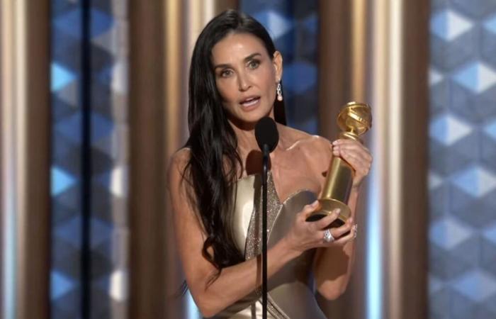 Demi Moore dice que está ‘conmocionada’ por la victoria en los Globos de Oro por ‘The Substance’