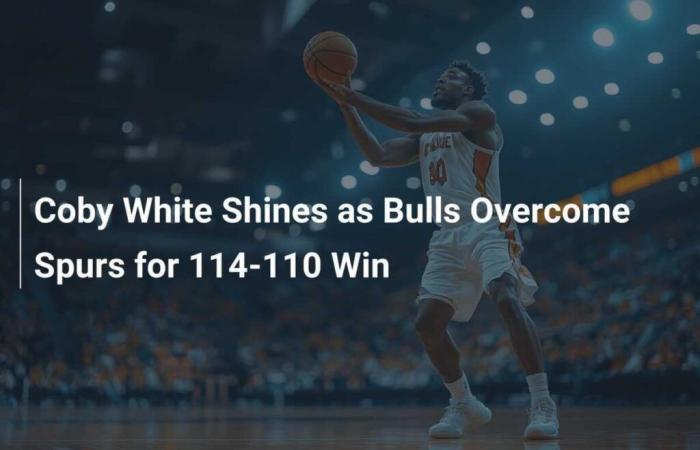 Coby White brilla mientras los Bulls vencen a los Spurs y ganan 114-110