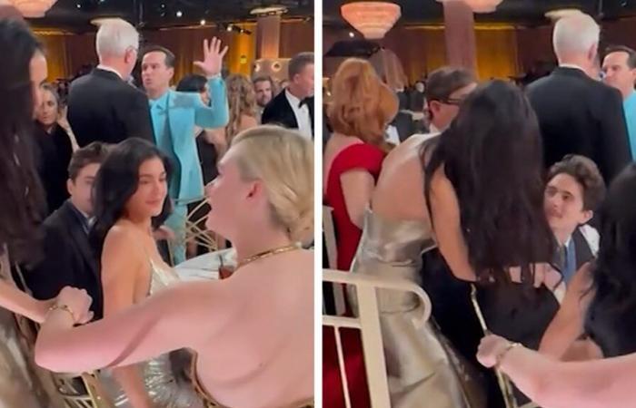 Demi Moore parece desairar a Kylie Jenner mientras celebra la victoria en los Globos de Oro