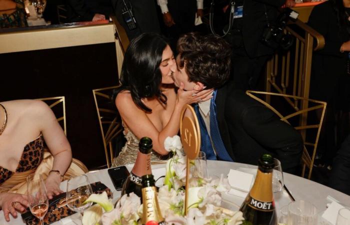 Timothée Chalamet y Kylie Jenner, más enamorados que nunca en los Globos de Oro 2025