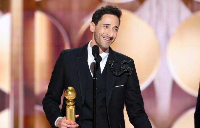 Adrien Brody vence a Timothée Chalamet como mejor actor en los Globos de Oro 2025