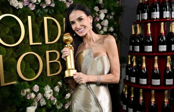 Las hijas de Demi Moore tuvieron la mejor reacción ante su premio al Globo de Oro