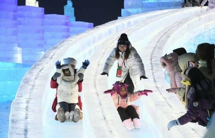 La Reina de las Nieves en la vida real… Vea las esculturas de dingos en el Festival de Hielo de Harbin, China