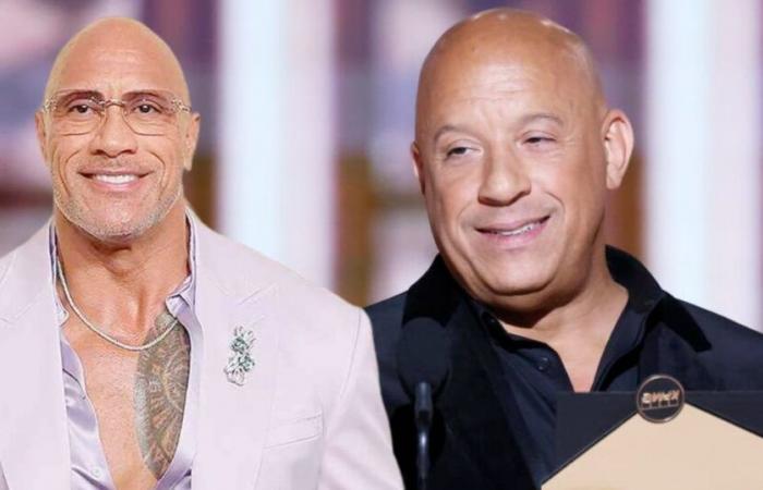 Vin Diesel y Dwayne Johnson, un momento incómodo durante la ceremonia