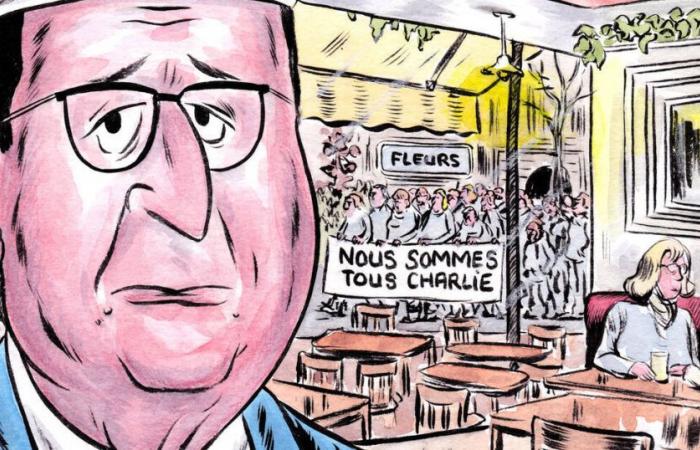 François Hollande, el día cae – Libération