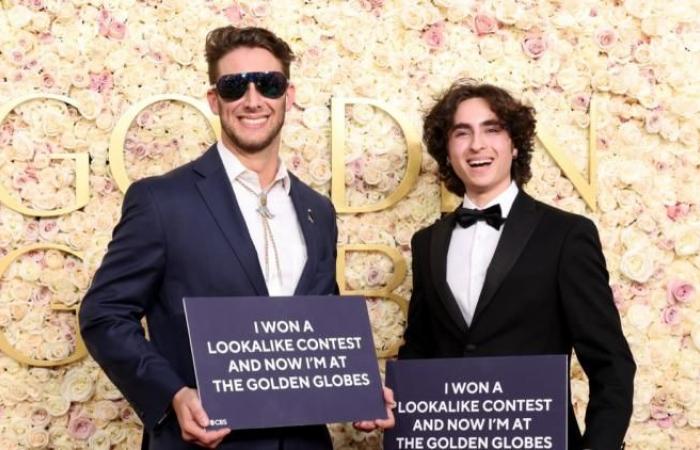 Dobles de Glen Powell y Timothée Chalamet invitados a la alfombra roja