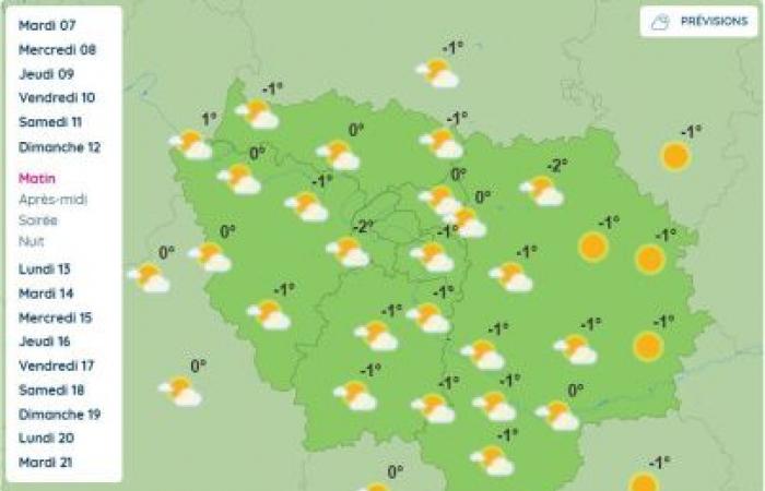 Tiempo en París y en Île-de-France: se esperan temperaturas negativas a partir del domingo