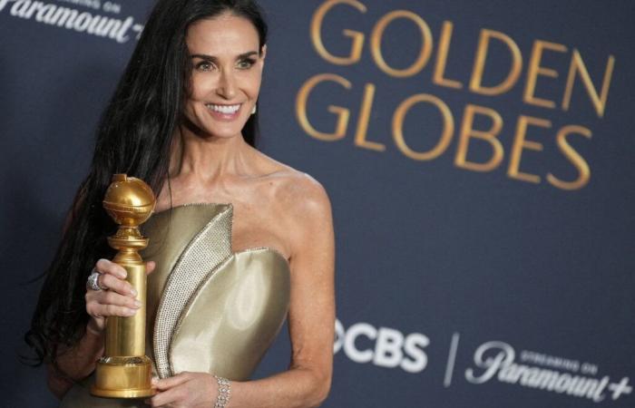 Demi Moore “aún en shock” por su victoria en los Globos de Oro, comparte su alegría