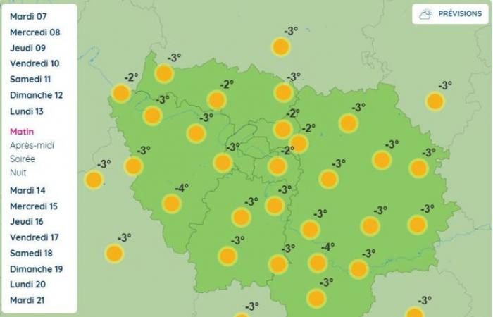 Tiempo en París y en Île-de-France: se esperan temperaturas negativas a partir del domingo