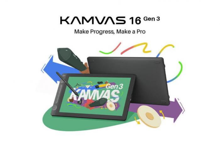 Huion presenta el bolígrafo Kamvas 16 (tercera generación) de gama media a alta de 2,5K en CES 2025