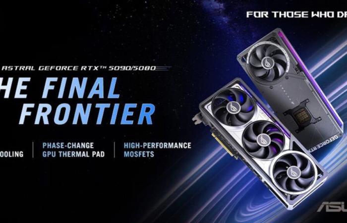 Con su nueva gama ROG Astral, Asus lanza las RTX 5080 y RTX 5090 de 4 ventiladores