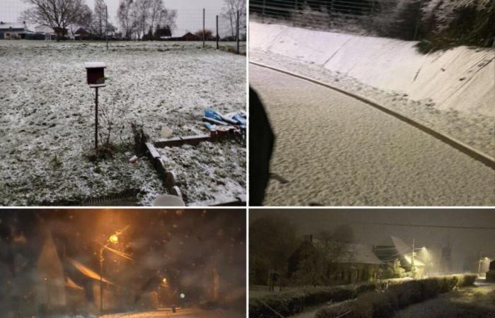 La nieve hizo una tímida irrupción anoche en Norte-Paso de Calais, debería regresar este martes