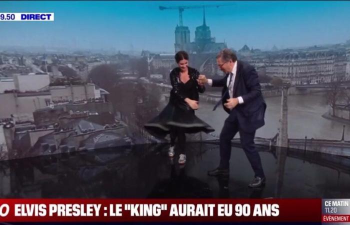 Apolline de Malherbe y Laurent Neumann improvisan rock en vivo en BFMTV