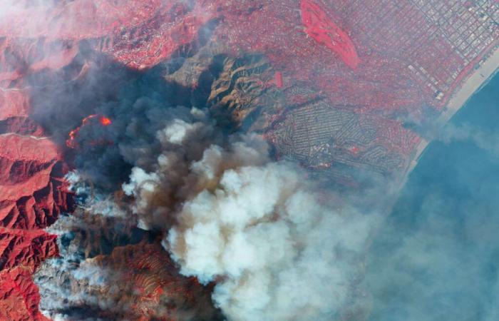 Imágenes satelitales de los incendios de Los Ángeles revelan la ciudad en tiempo prestado