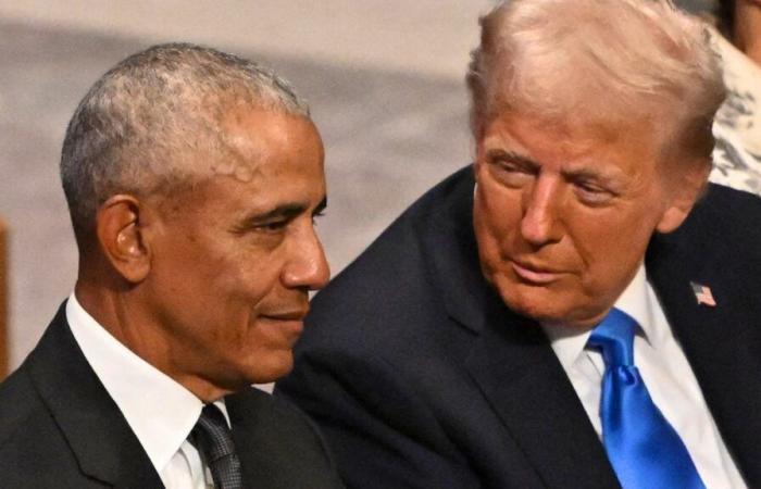 Funeral de Jimmy Carter: Obama y Trump se ríen, Harris mira