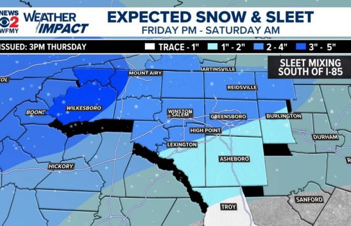 Actualizaciones en vivo del clima invernal: la nieve llega el viernes al área de Greensboro