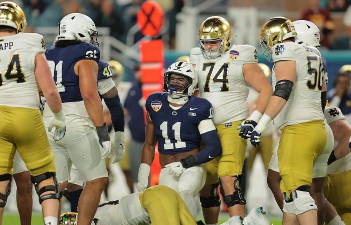 Riley Leonard regresa de una lesión para llevar a Notre Dame al campeonato nacional en la victoria del CFP contra Penn State