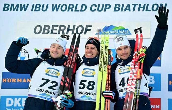 Quentin Fillon Maillet gana en Oberhof, Francia logra el triplete