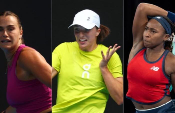 Sabalenka, Swiatek, Gauff, una corona para tres