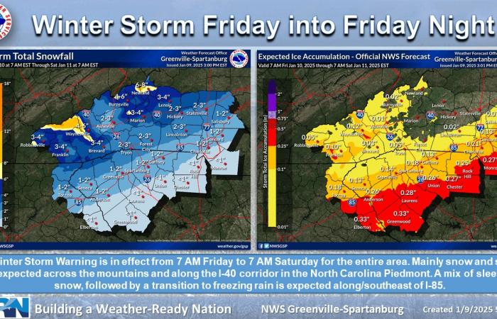 Se espera aguanieve y hielo en Charlotte