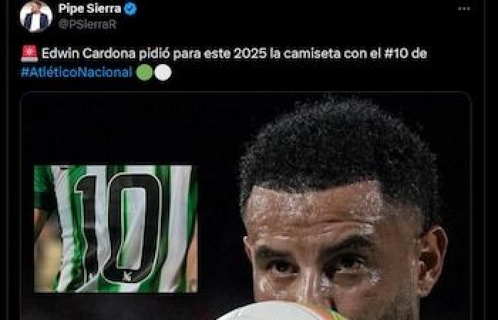 Edwin Cardona aprovechó la salida de Pablo Ceppelini para pedir el número 10