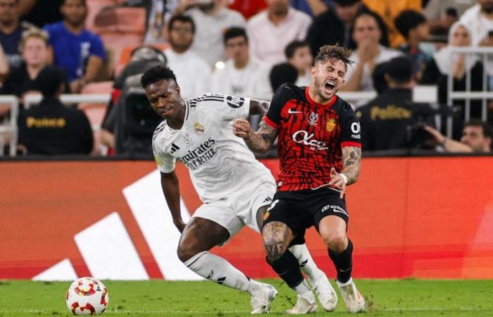 Vinícius sigue envuelto en tensiones con los rivales – Supercopa de España – Semifinales – Real Madrid-Mallorca (3-0)