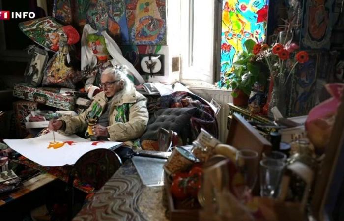 “La casa del que pinta” es suya: Danielle, de 91 años, ha hecho de su vida una obra de arte