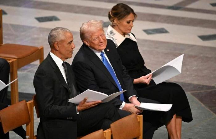 Funeral de Jimmy Carter: Trump y Obama supuestamente discutieron acuerdos internacionales