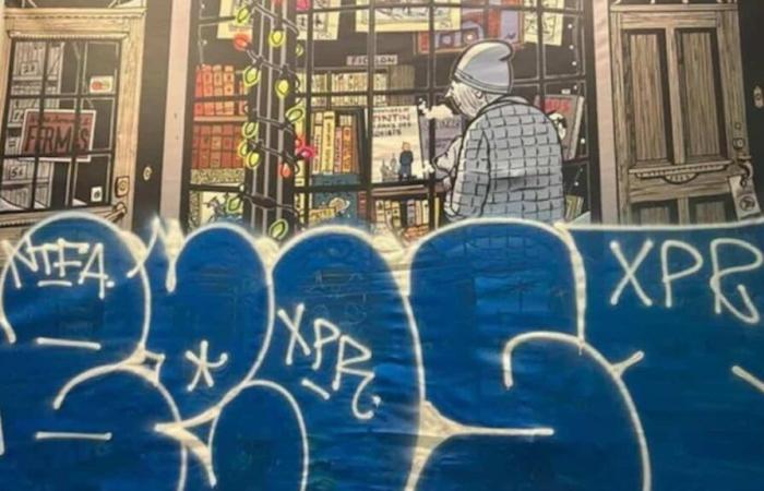 El mural de Paul, héroe del caricaturista quebequense Michel Rabagliati, vandalizado en Montreal