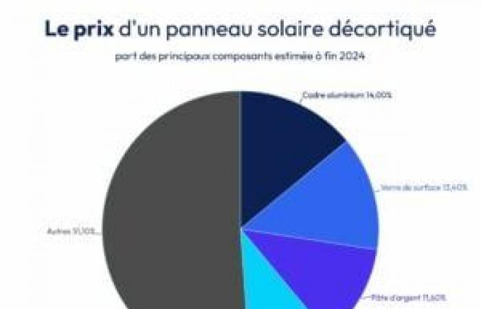 ¿Qué elemento cuesta más en un panel solar?