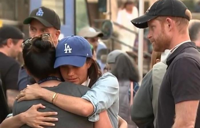 Estas imágenes de Meghan Markle y el príncipe Harry conmovieron hasta las lágrimas a las víctimas