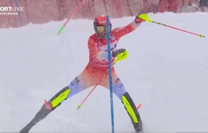 Slalom en Adelboden: Suiza con grandes diferencias en el descanso – Meillard eliminado