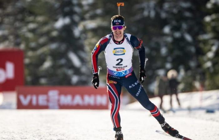 Copa del Mundo. Oberhof: hat-trick noruego en la persecución con victoria de Laegreid, los Bleus al pie del podio