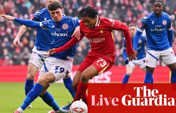 Liverpool v Accrington Stanley: tercera ronda de la Copa FA – en vivo | Copa FA