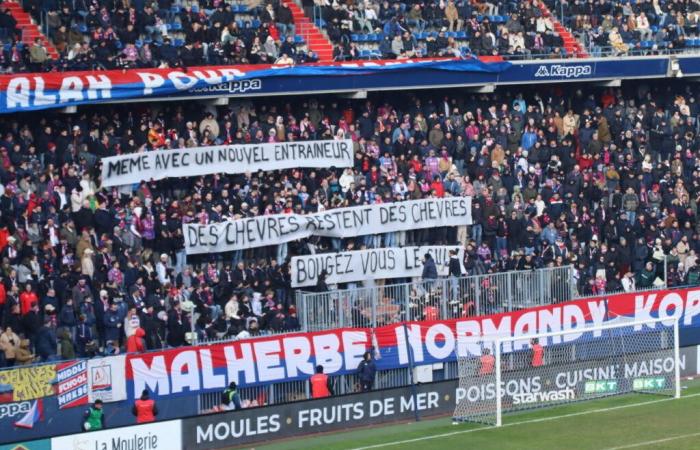 SM Caen. Tras la derrota ante el Grenoble, la división entre el público es total