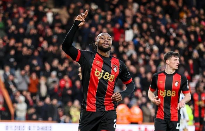 El delantero ghanés Antoine Semenyo protagoniza un gol y una asistencia en la victoria del Bournemouth sobre el West Brom por 5-1.