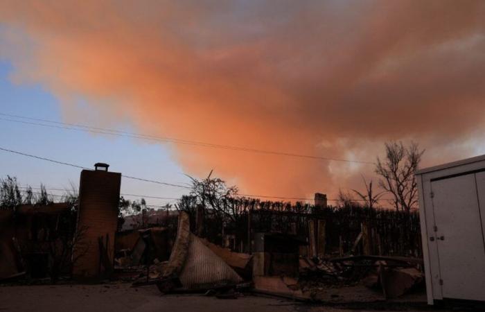 Los bomberos se muestran “cautelosamente optimistas” sobre la evolución del viento, que ha empezado a amainar.