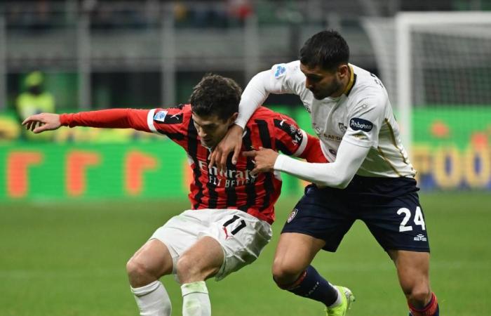 Partido de fútbol de la Serie A: AC Milan vs. Cagliari-Xinhua