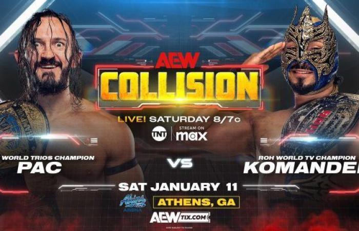 PAC vs. Komander y más agregados a 1/11 AEW Collision, tarjeta actualizada