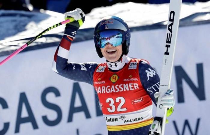 Lindsey Vonn a gran velocidad en su primer descenso en seis años (Copa del Mundo)