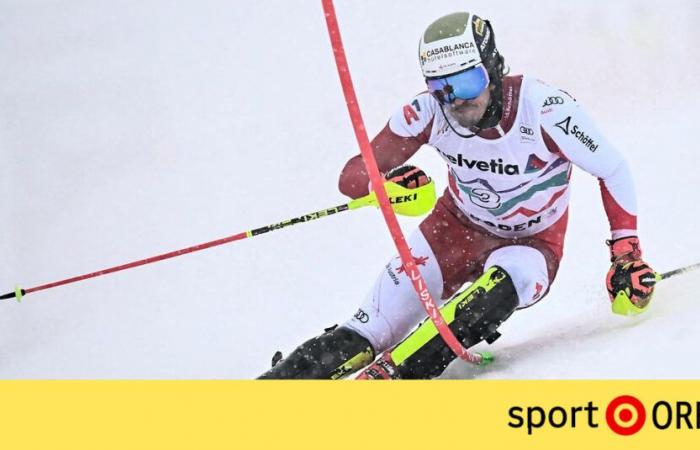 Esquí alpino: Feller lidera el slalom de Adelboden