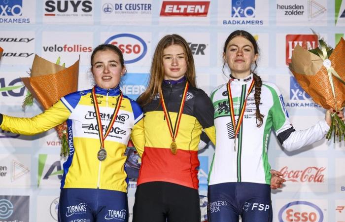 Sanne Laurijssen se lleva el título belga de ciclocross entre las chicas junior, Lentel Huys es la mejor debutante