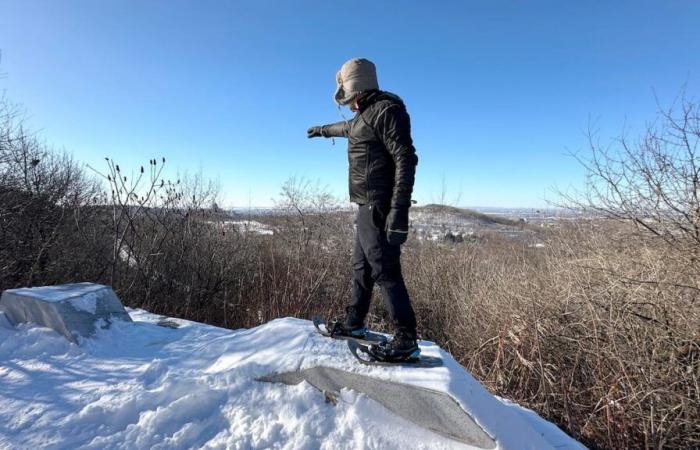 Raquetas de nieve en Mount Royal para olvidar el ruido de la ciudad