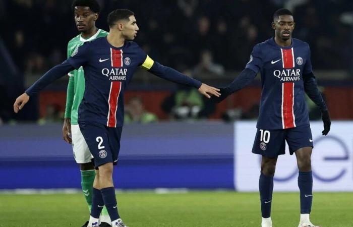 El PSG gana gracias al doblete de Ousmane Dembélé ante la ASSE