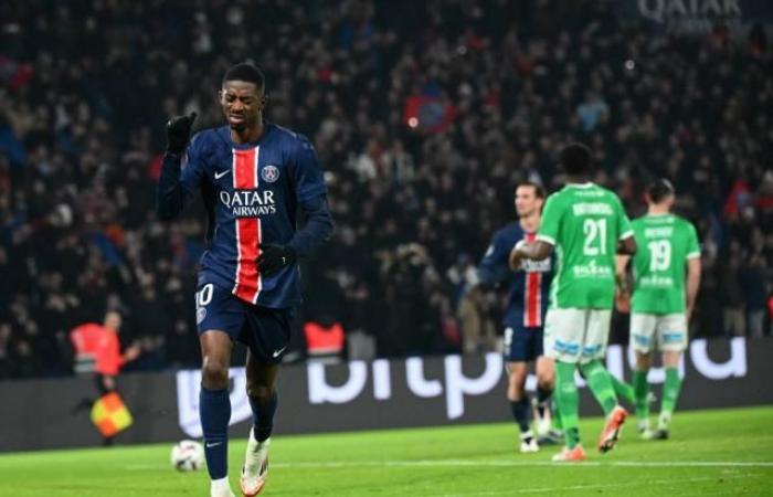 El PSG domina al Saint-Etienne gracias a un doblete de Ousmane Dembélé